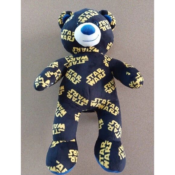 Build A Bear Workshop Star Wars Print Plush 17" Teddy Bear BAB Plays Music Black - Picture 2 of 10